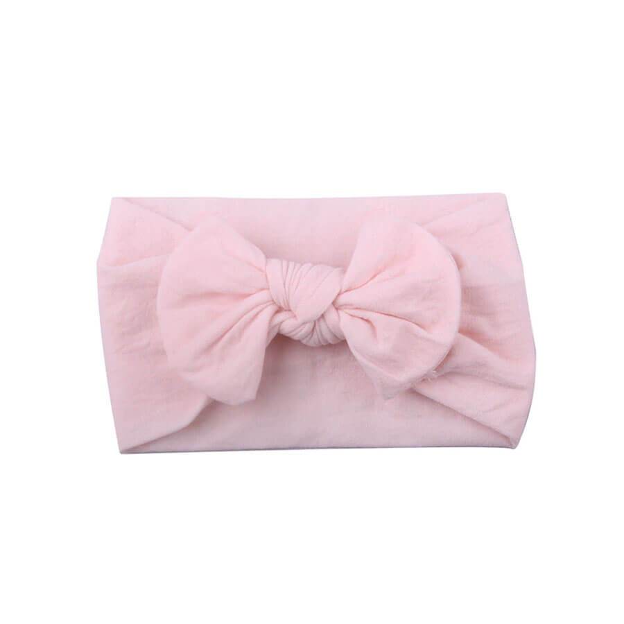 Solid Bow Headband Light Pink  