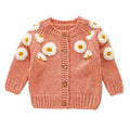 Daisy Knitted Baby Cardigan Pink 3-6 M 