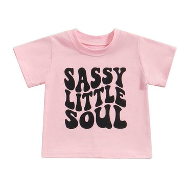Sassy Little Soul Toddler Tee Pink 9-12 M 