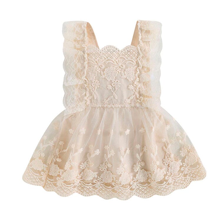 Sleeveless Vintage Lace Toddler Dress   