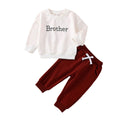 Solid Pants Brother Toddler Set