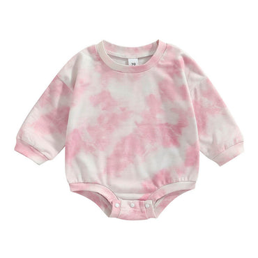 Long Sleeve Tie Dye Baby Bodysuit Pink 3-6 M 