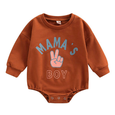 Brown Mama's Boy Baby Bodysuit
