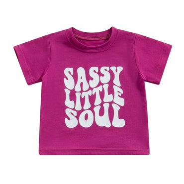 Sassy Little Soul Toddler Tee Purple 9-12 M 