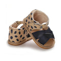 Leopard Leather Crossover Baby Sandals   