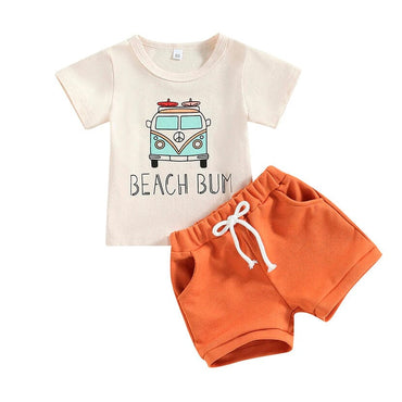 Beach Bum Solid Shorts Toddler Set   