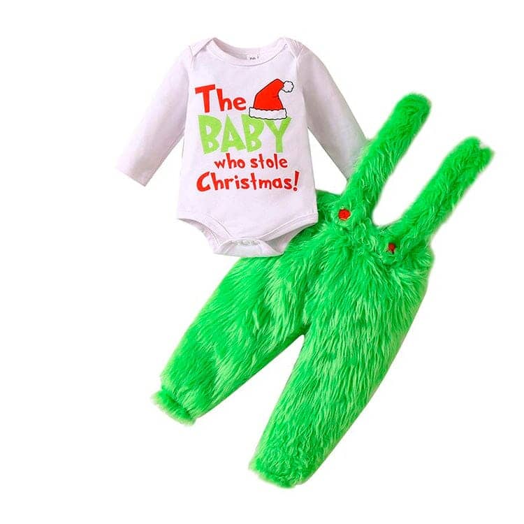 Baby Boy Grinch Suspender 2-Piece Outfit Set – The Trendy Toddlers