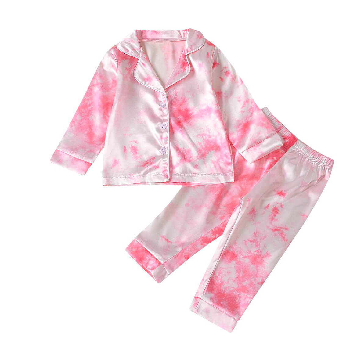 Long Sleeve Tie Dye Toddler Pajama Set