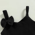 Black Top Solid Skirt Toddler Set   