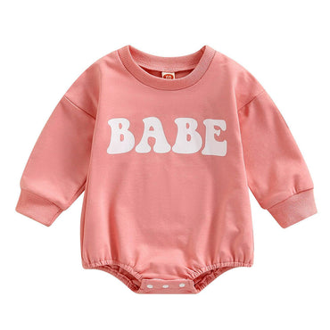 Long Sleeve Babe Baby Bodysuit Pink 0-3 M 
