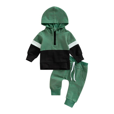 Green Pants Hooded Baby Set