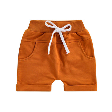 Brown Solid Baby Shorts