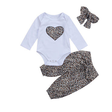 Leopard Heart Baby Set