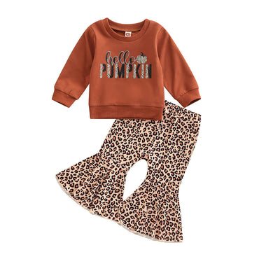 Hello Pumpkin Leopard Toddler Set
