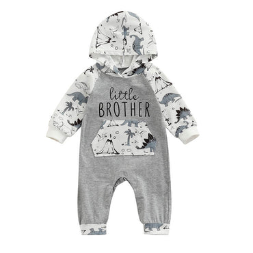 Little Brother Dino Baby Jumpsuit