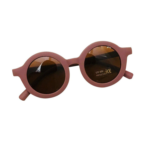 Solid Vintage Sunglasses Brown  