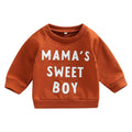 Mama's Sweet Boy Baby Sweatshirt Brown 0-3 M 