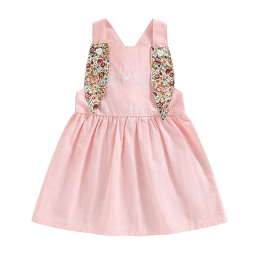 Floral Bunny Toddler Dress Pink 18-24 M 