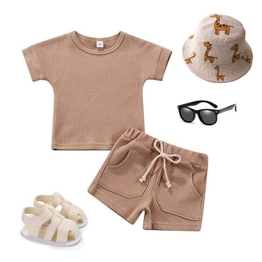 Short Sleeve Solid Toddler Set   