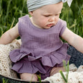Solid Ruffle Baby Romper   