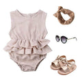 Solid Ruffle Romper - The Trendy Toddlers