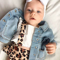 White Ruffles Leopard Romper - The Trendy Toddlers