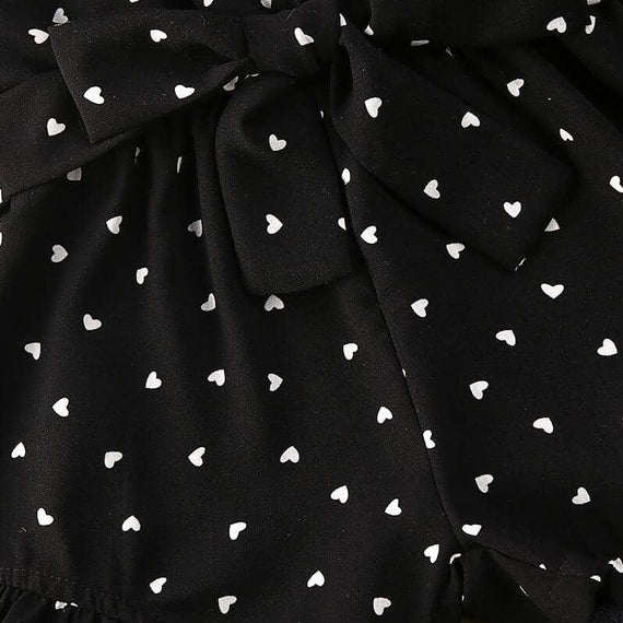 Black Hearts Toddler Romper   
