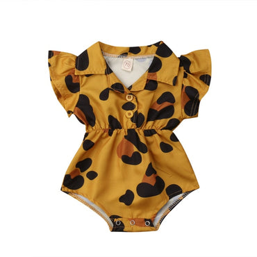 Leopard Collar Romper - The Trendy Toddlers