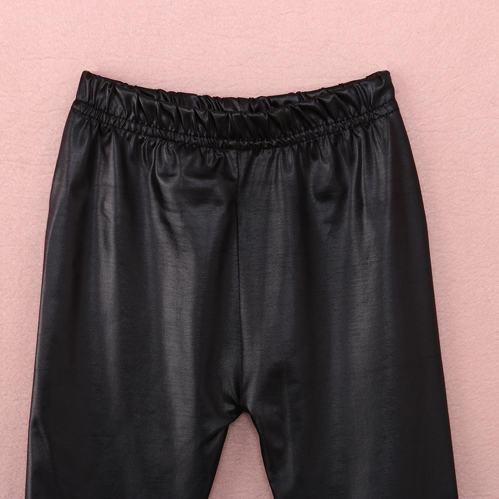 Black Leather Leggings - The Trendy Toddlers