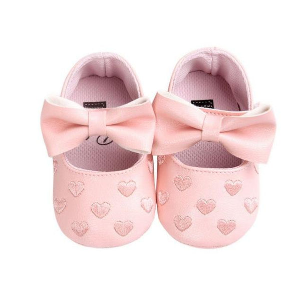 Hearts Baby Moccasins Pink 1 