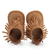 Soft Tassel Baby Sandals Brown 1 