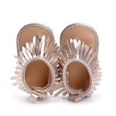 Soft Tassel Baby Sandals Gold 1 