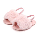 Faux Fur Baby Sandals Pink 5 