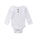 Basic Long Sleeve Baby Jumpsuit White 12-18 M 