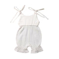 Solid Ruffle Baby Jumpsuit White 9-12 M 