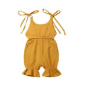 Solid Ruffle Baby Jumpsuit Yellow 18-24 M 