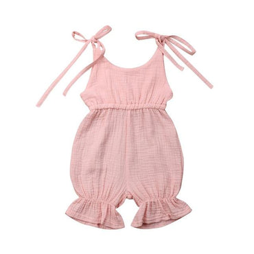 Solid Ruffle Baby Jumpsuit Pink 18-24 M 